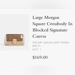 AUTHENTIC COACH LARGE MORGAN CROSSBODY